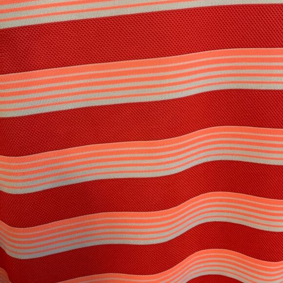 Nike Golf NWOTs Dri-Fit Red Pink White Striped Performance SS Polo Shirt Size M - Picture 5 of 13
